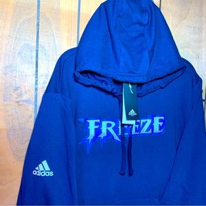 Adidas Men’s Fleece Hooded Sweatshirt Navy Size 2XL